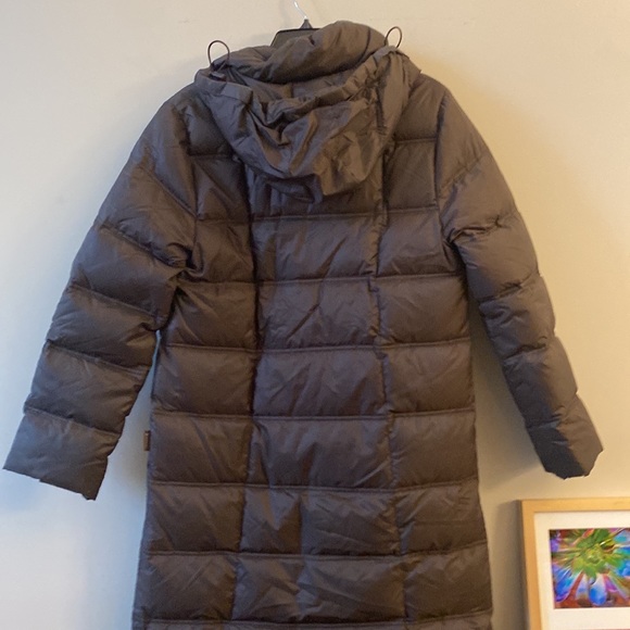MONCLER | Dark Brown Down Filled Full length puffer winter coat women’s Small - Picture 4 of 11